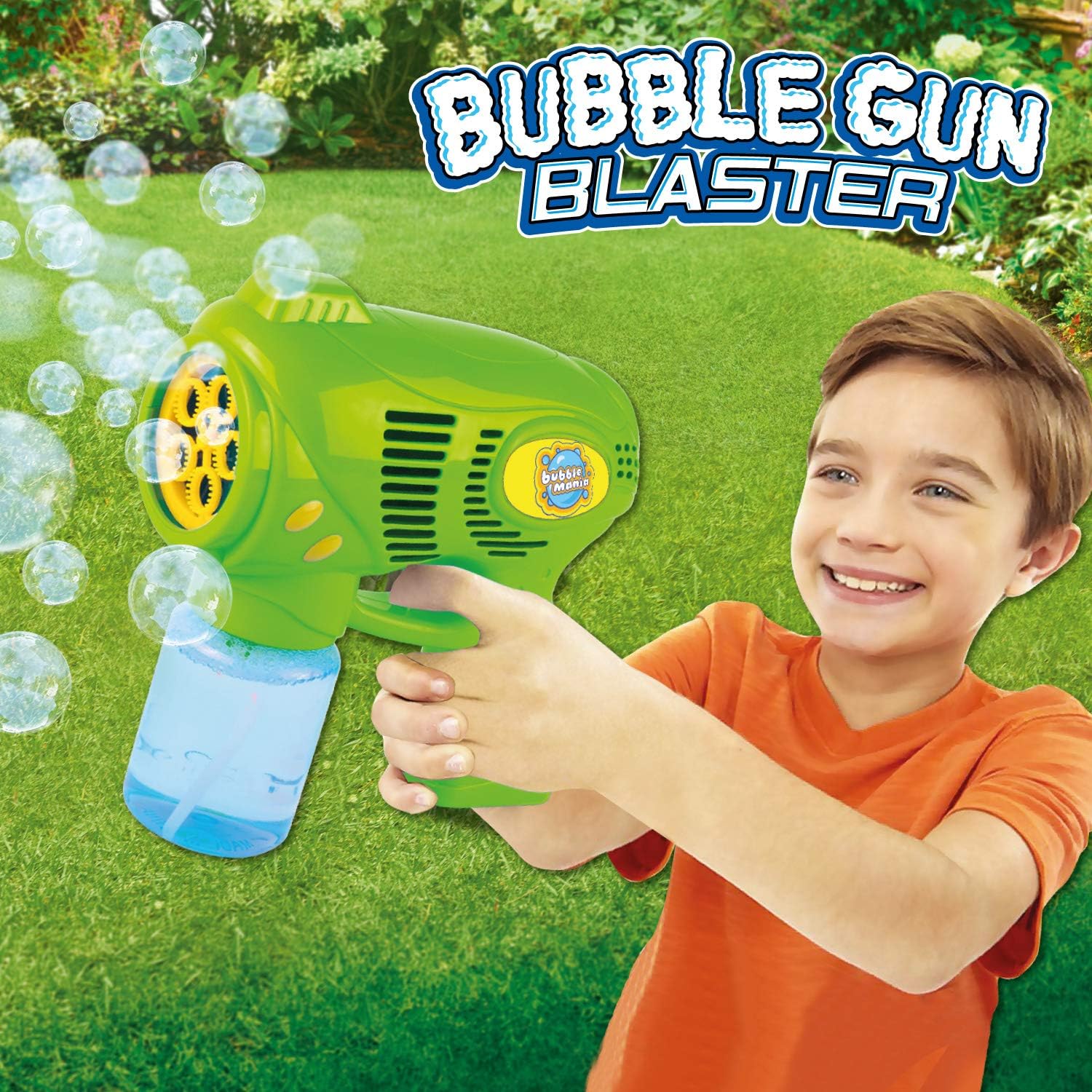 Bubble Mania Bubble Gun For Kids Automatic Bubble Machine Bubbles