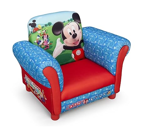 Mickey Mouse Kindersessel mit Holzrahmen (Rot/Blau)