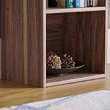 Vida Designs Oxford 5 Tier Cube Bookcase Walnut Wood 5 Shelf Storage view 5