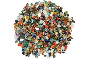 Digging Dolls: 3 lbs Rare Assorted Tumbled Stone Mix from Africa - 0.25" to 0.40" avg. - Polished Rocks for Arts & Crafts, Reiki, Wicca and so Much More! (Size #3)