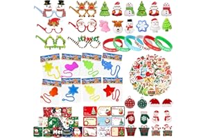 115Pcs Christmas Party Favors for Kids, Stocking Stuffers, Pinata Stuffers, Classroom Rewards, Carnival Prizes, Treasure Box 