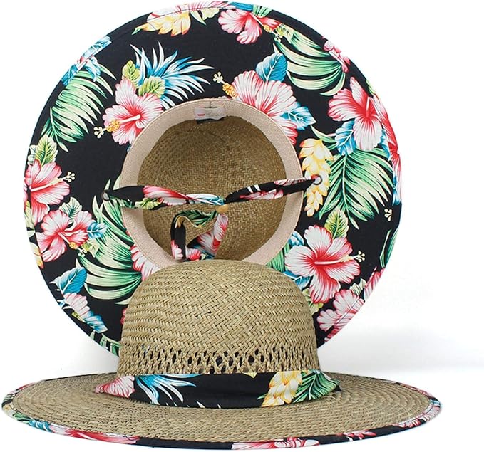 N\A Handmade Ladies Mens Straw Summer Beach Sun hat Outdoor Summer Wide