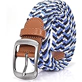 XZQTIVE Braided Belt Stretch Belt for Men and Women Multicolored Woven Golf Belt Elastic Jean Belts