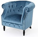 Christopher Knight Home Akira Velvet Club Chair, Aqua