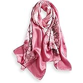 PoeticEHome 100% Mulberry Silk Long Scarf Wrap - Women's Large Oblong Sunscreen Shawl with Gift Packaging