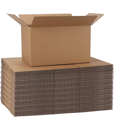 thumbnail image 2 of Bubblefast 25 Pack 10x10x6 Corrugated Boxes – Shipping / Moving Cartons, Single Wall, 200#/32 ECT 2 of 6