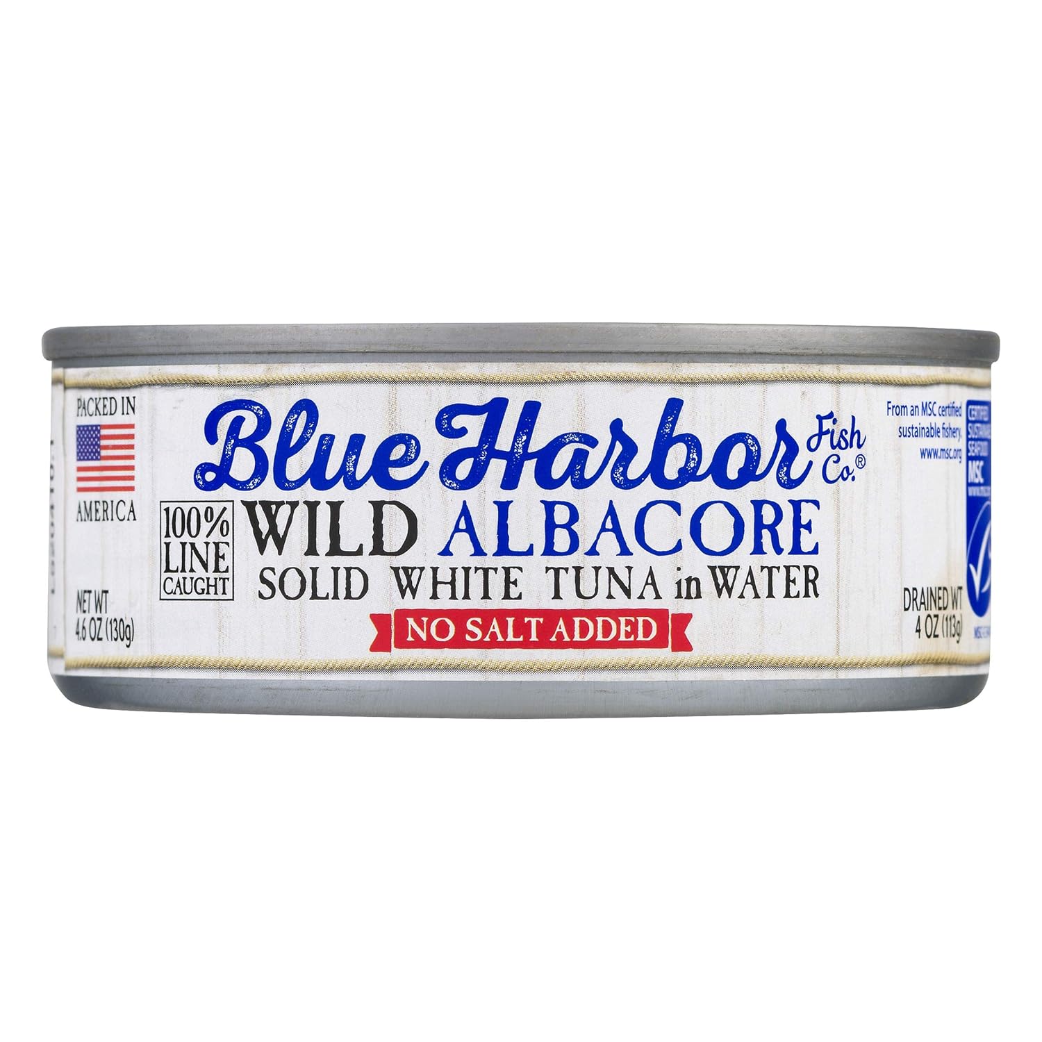 Blue Harbor Fish Co Wild Albacore Solid White Tuna In Water No Salt Added 46 Oz Can Pack Of 12