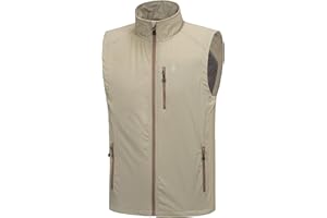 Little Donkey Andy Men's Quick Dry Vest Sleeveless Summer Stretchy Windproof Jacket for Golfing Cycling Running