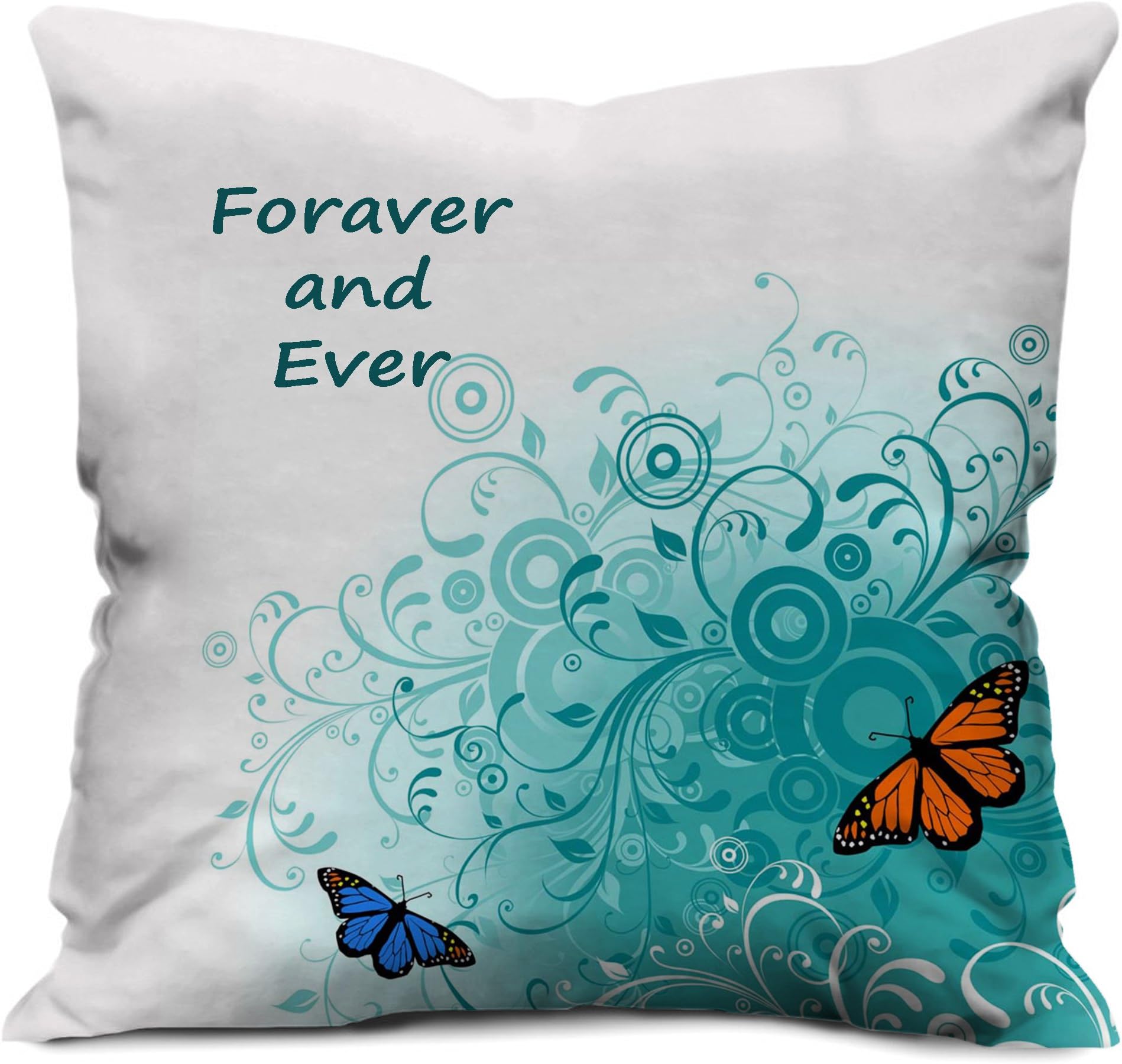 Gemshop Multicolor Micro Satin Cushion Cover with Filler (12 x 12 in)