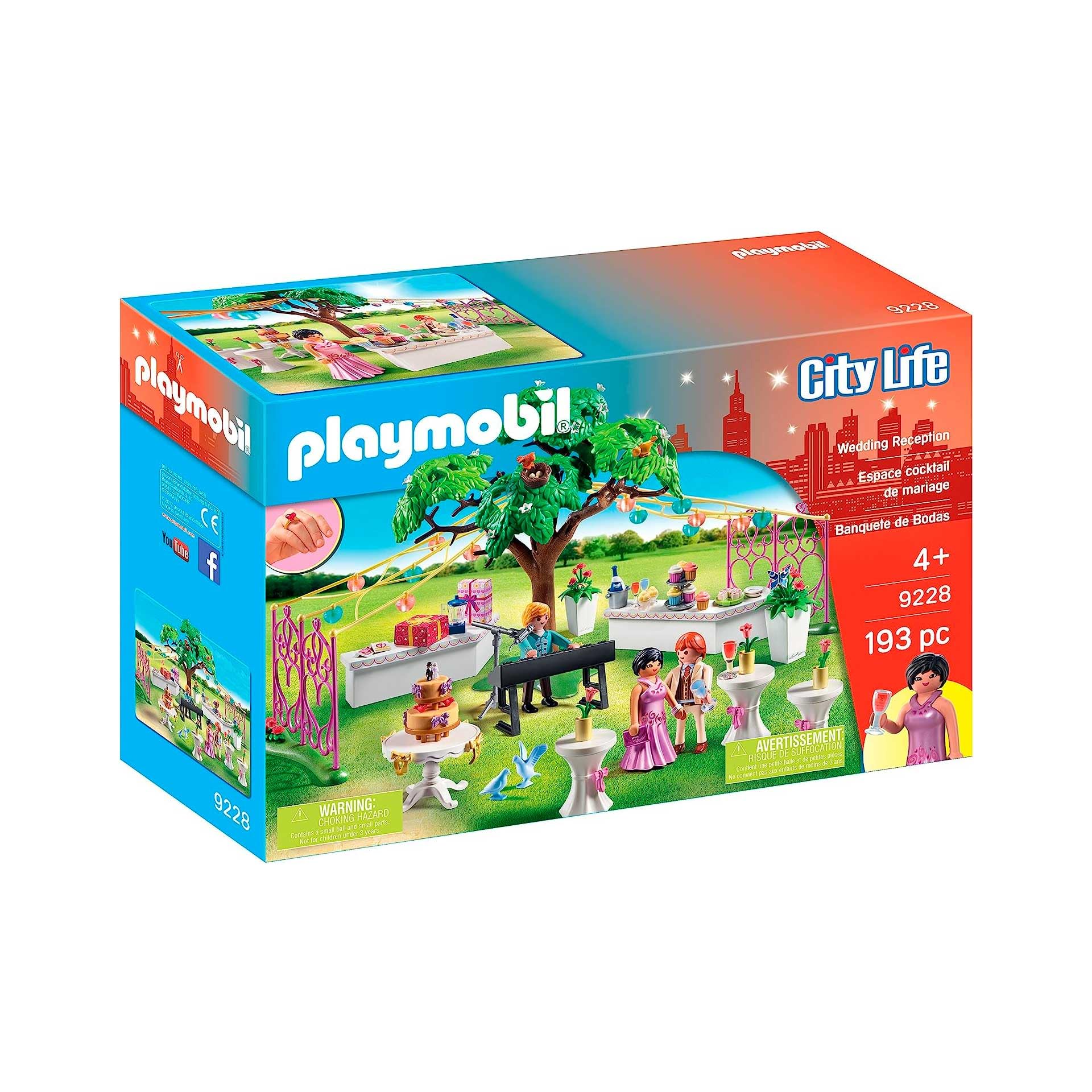 PlayMOBIL 9228 City Life Wedding Reception with Children's Wedding Ring, Fun Imaginative Role-Play, PlaySets Suitable for Children Ages 4+