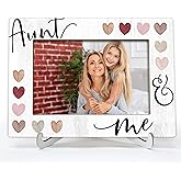 TIRYWT Aunt Picture Frame, 4x6 Wooden Photo Frame with Stand - Multicolor for Aunt, Desk Display