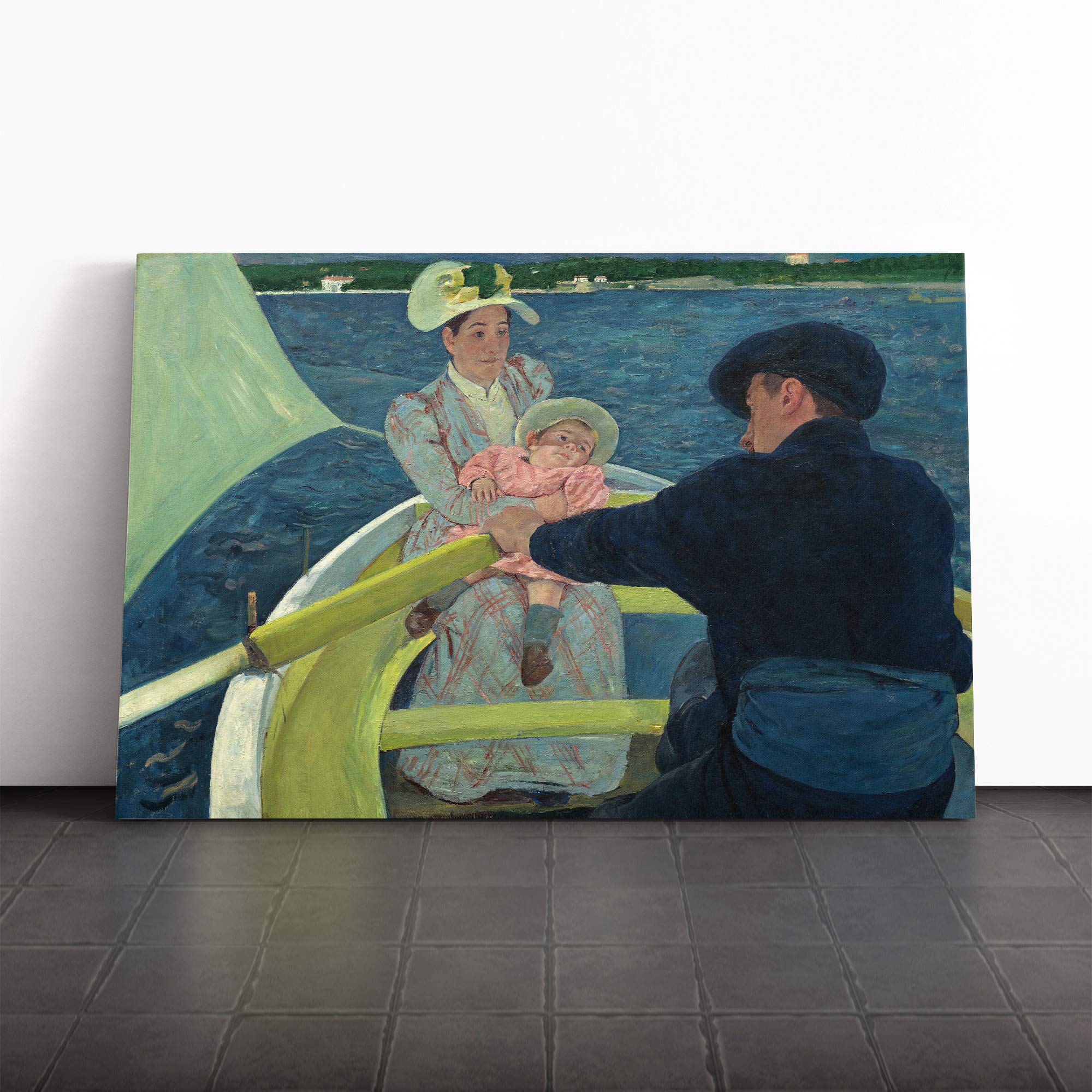 Mary Cassatt The Boating Party Canvas Print | Gallery Wrapped 30mm Frame Wall Art | 20x14 inches | Ready to Hang | Modern Picture | Living Room Bedroom Lounge Office