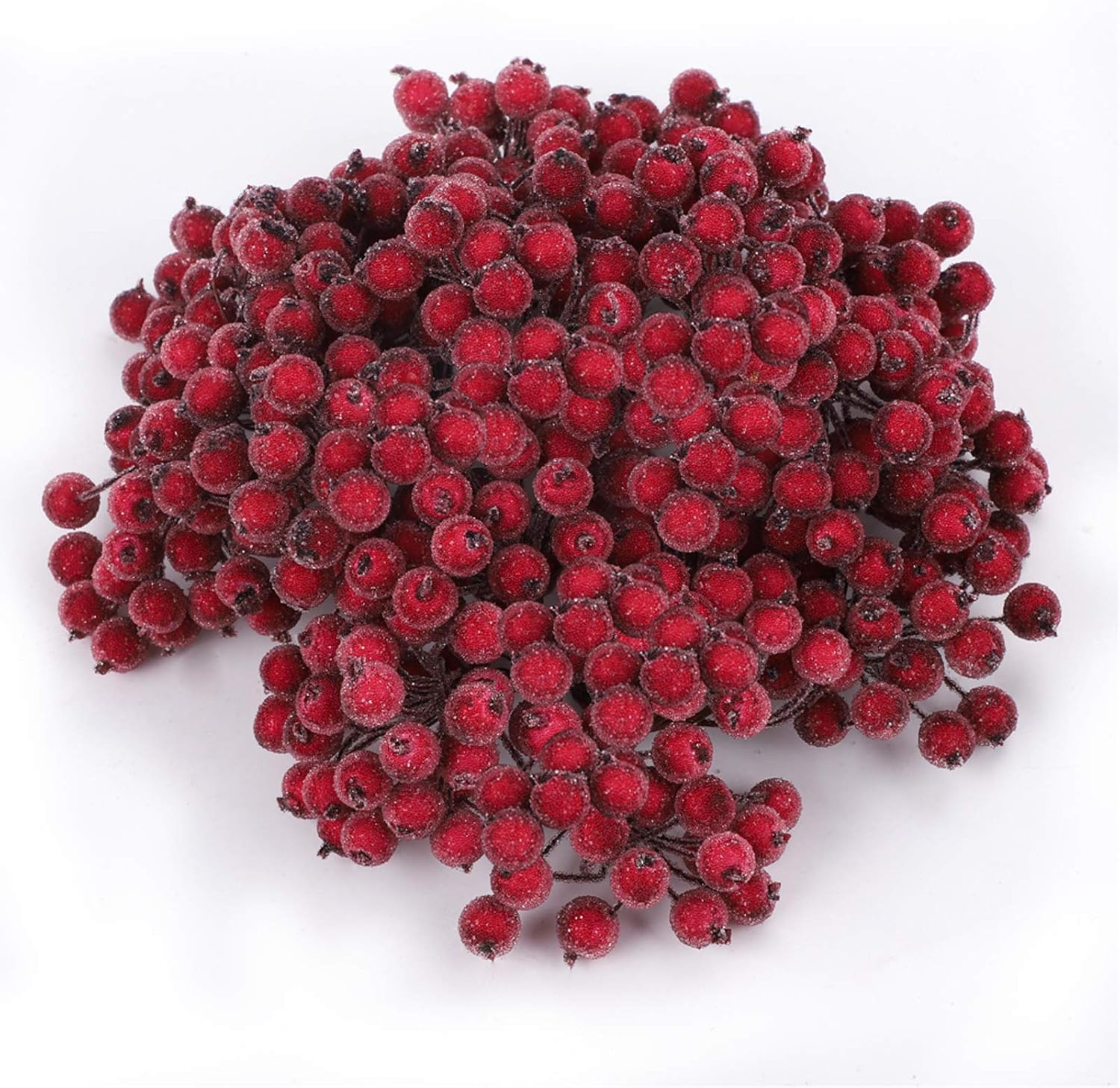 Christmas Berries,400 Pieces Artficial Berry Red Christmas Frosted