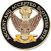 Masonic 33rd Degree Large Eagle Freemason Auto Emblem Decal