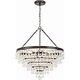 Crystorama Calypso 8 Light Crystal Teardrop Vibrant Bronze Chandelier