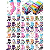 Ramede 48 Pairs Easter Socks Buk Novelty Cozy Easter Egg Bunny Rabbit Crew Sock Gifts for Women Men