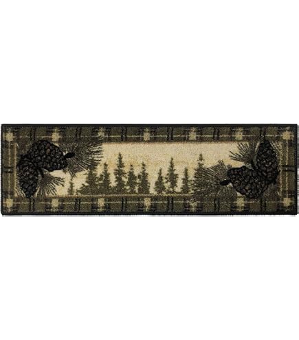 thumbnail image 2 of VHC Brands Primitive Stair Tread - Black & Tan Jute Blend, 8.5x27 Rectangle, Latex Backing 2 of 6
