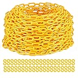 Drawpies Plastic Chain, 200Ft Yellow Plastic Chains