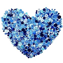 600-700Pcs Light Blue Buttons for Crafts Bulk