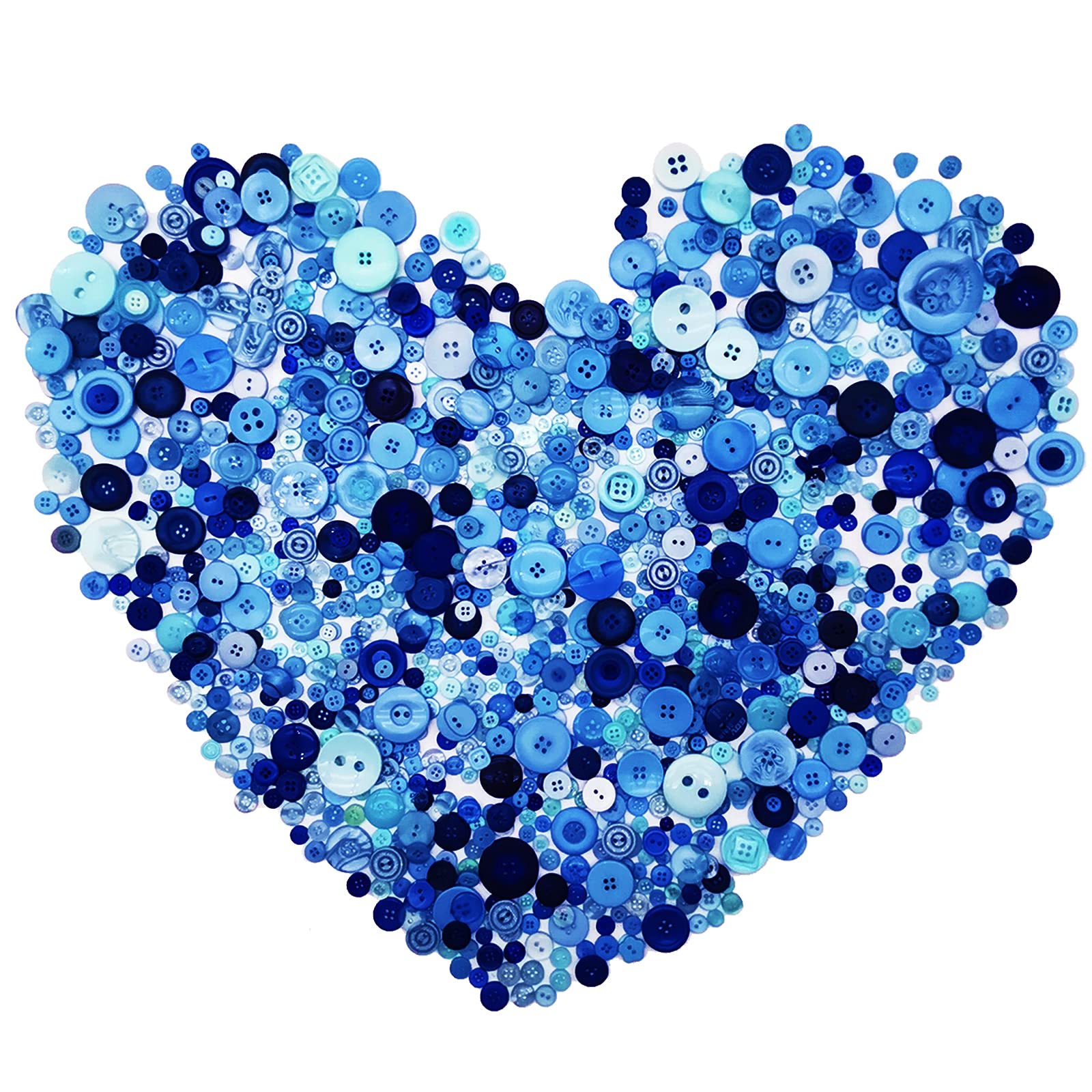 600-700Pcs Light Blue Buttons for Crafts Bulk