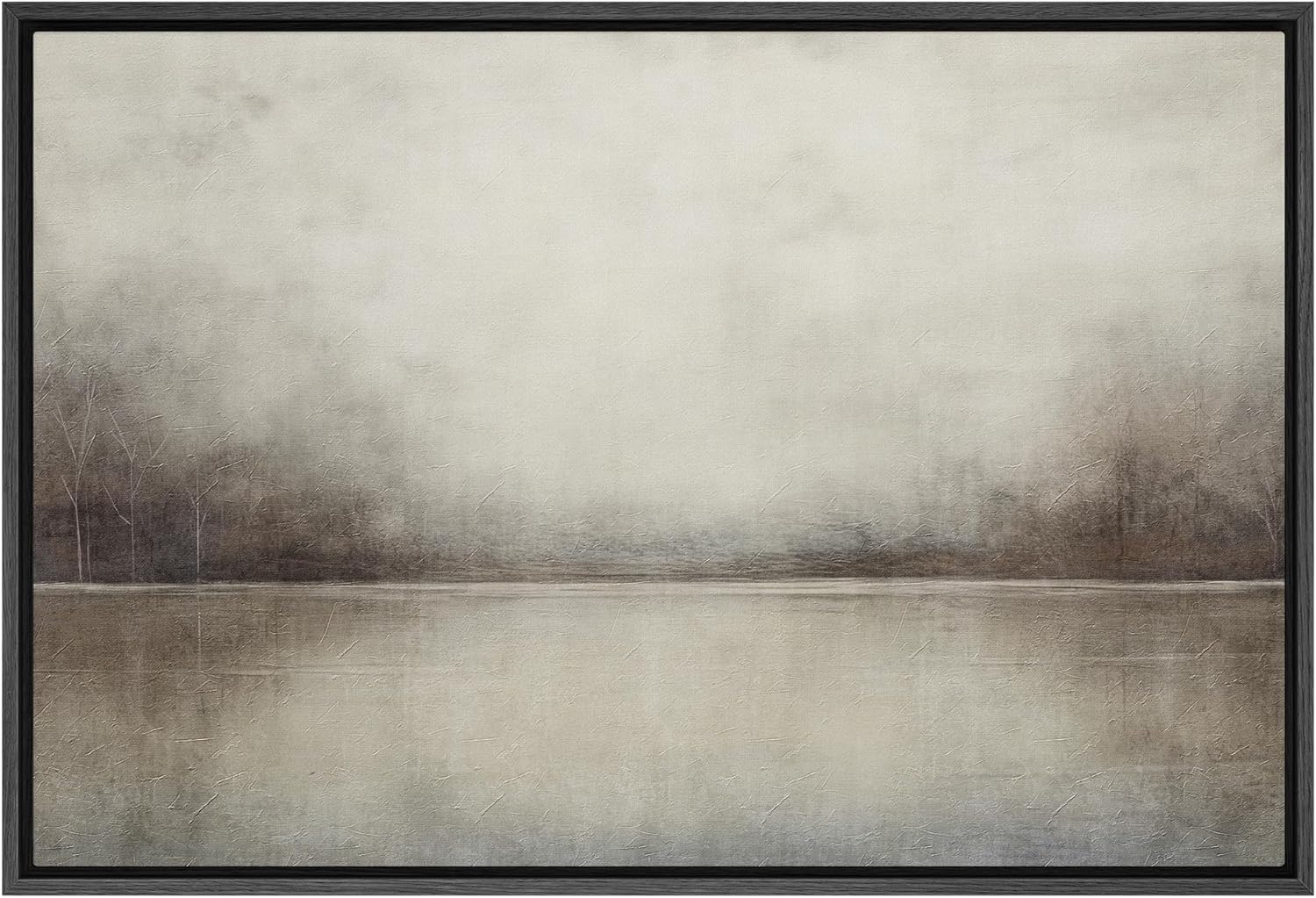 Posters & Prints - SIGNFORD Framed Canvas Print Wall Art Abstract Landscape Wilderness Impressionism Traditional Scenic for Living Room, Bedroom, Office - 24