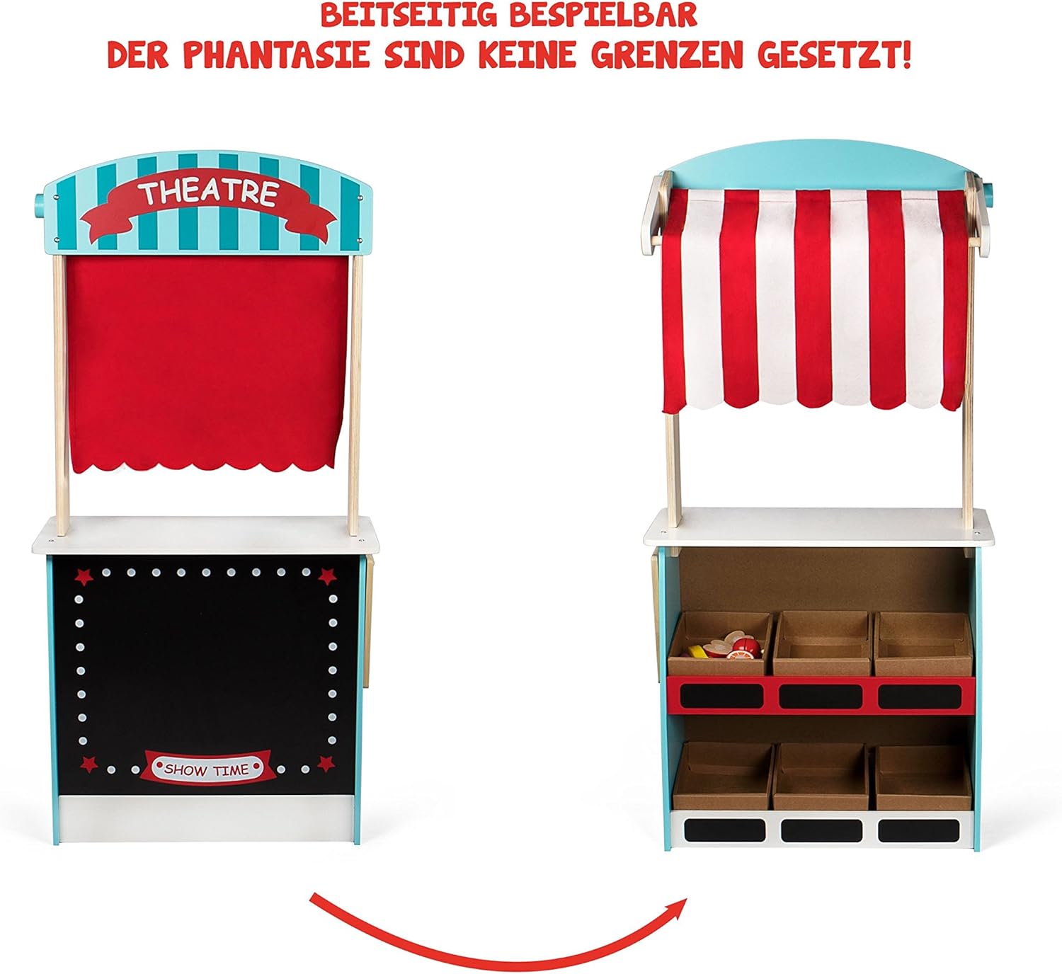 tidlo wooden play shop and theatre