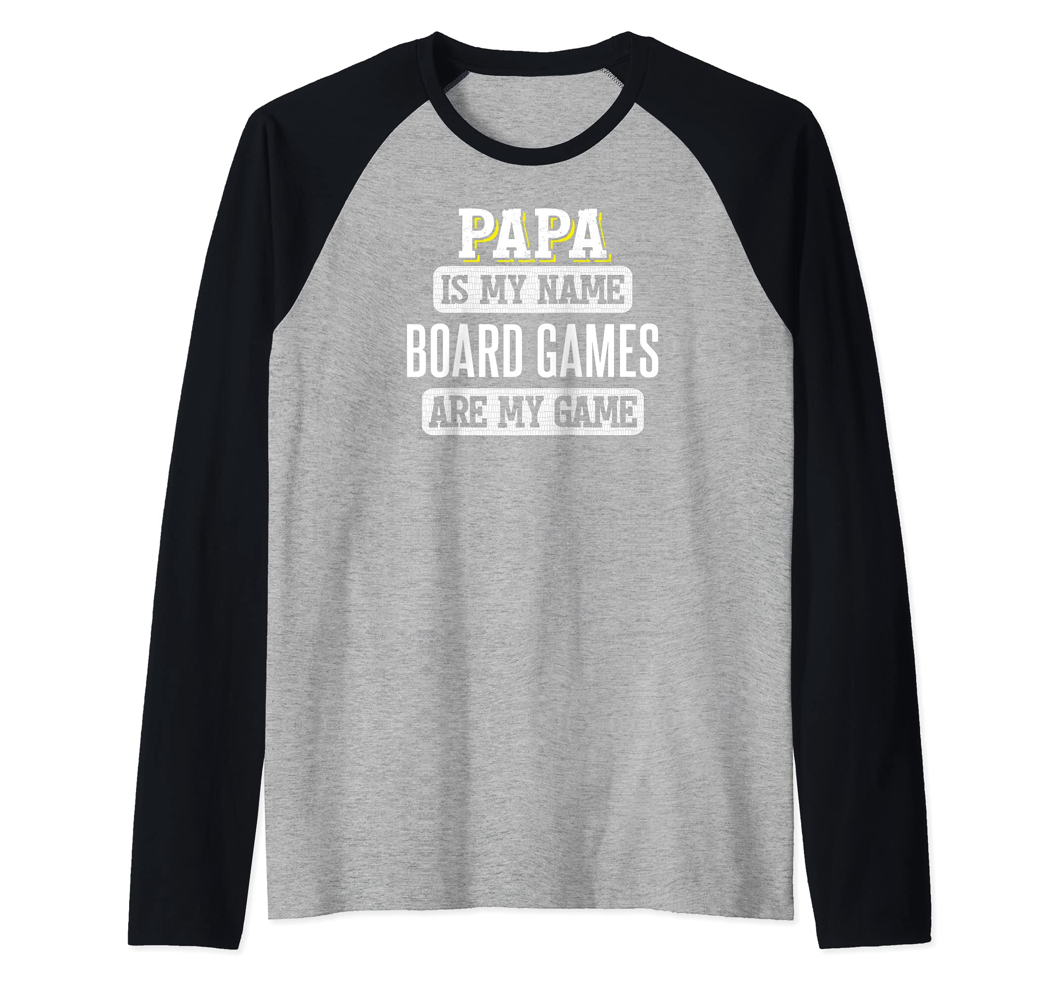 Funny Board Games Gift for Papa Fathers Day Design Raglan Baseball Tee