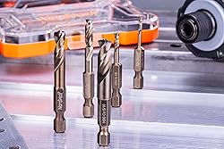 NordWolf 5-Piece M35 Cobalt Stubby Drill Bit Set