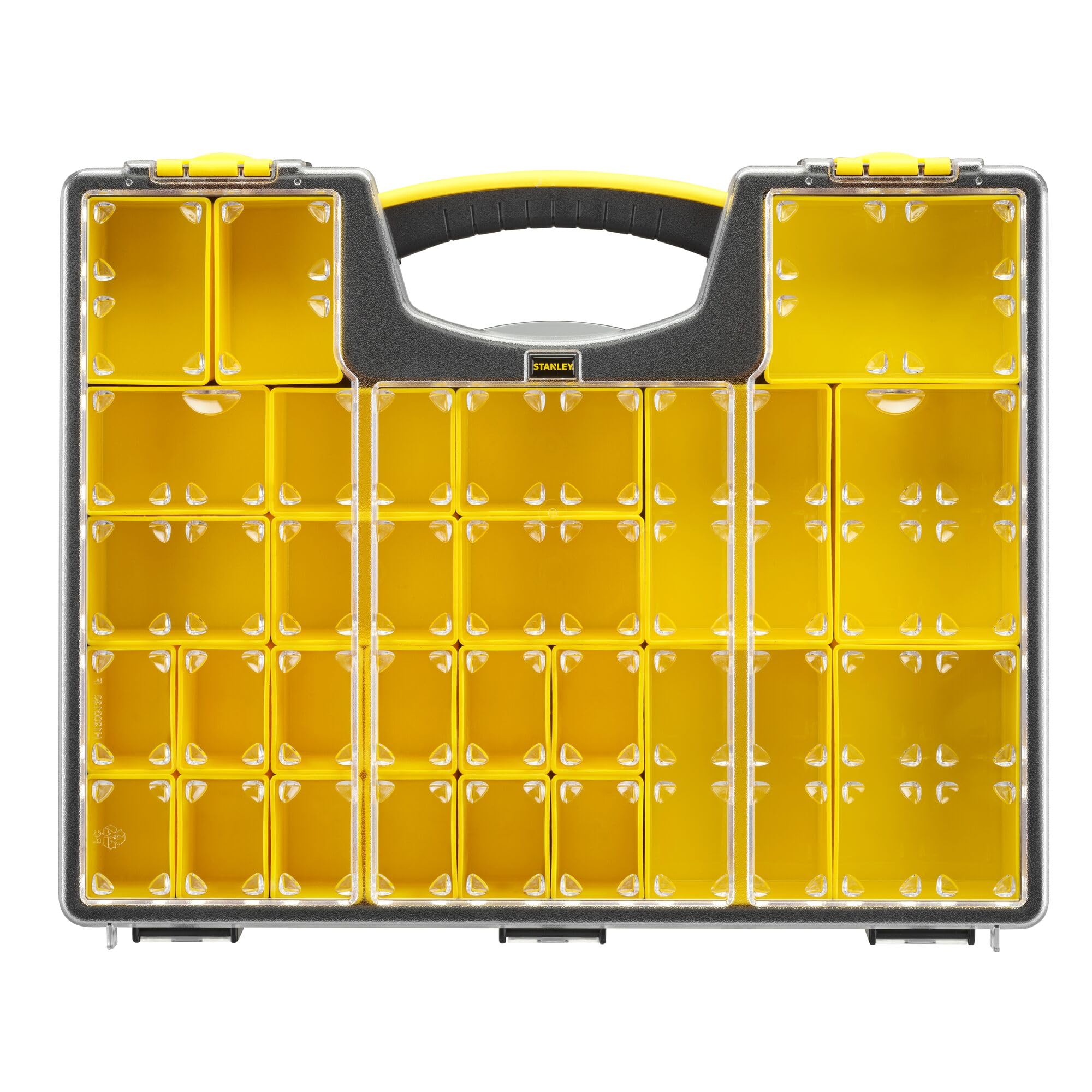 STANLEY Pro Storage Organiser Durable Clear Lid, 25 Removable Compartments, 1-92-748