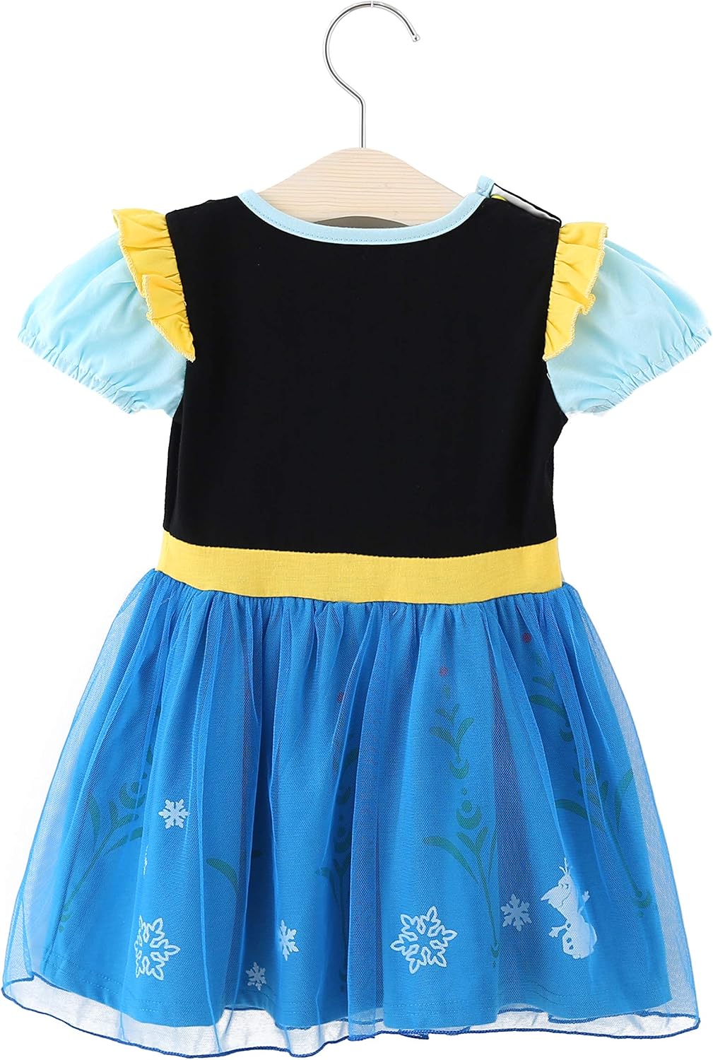Lito Angels Princess Tulle Dress Up Costume for Kids Girls Cotton Outfit Casual Wear, Age 18-24 Months, Blue 196 - Image 3