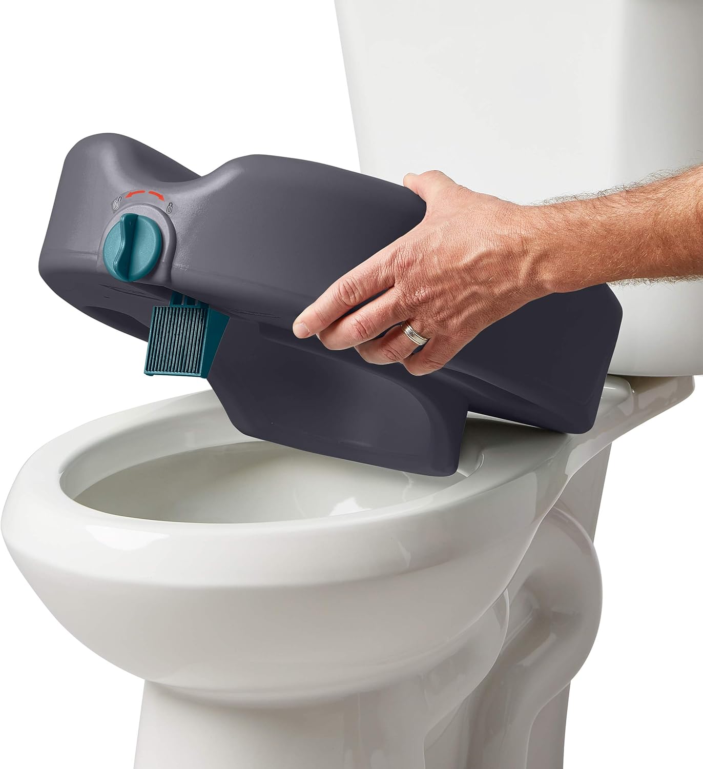 Medline Heavy Duty Raised Toilet Seat, Elevated Toilet Seat Riser is Infused with Microban Antimicrobial Protection, Gray: Health & Personal Care