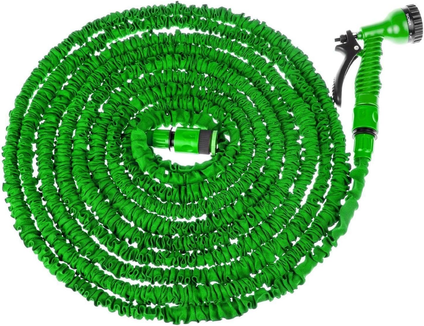 Coventry Retailer Expandable Garden Water Hose Pipe- Liwiner 100FT 3 Times Expanding Flexible Magic Lightweight Hose Pipes Reel With 7 Prayer Gun For Washing Car/ Watering Flower/s Vegetables/ Cleaning Windows/ Floor (Green)