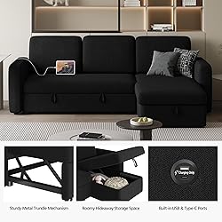 Yaheetech Sectional Sofa L-Shaped Sofa Couch Bed