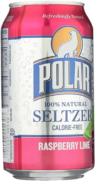 POLAR SELTZER WATER, RASPBERRY LIME, 12 FL OZ
