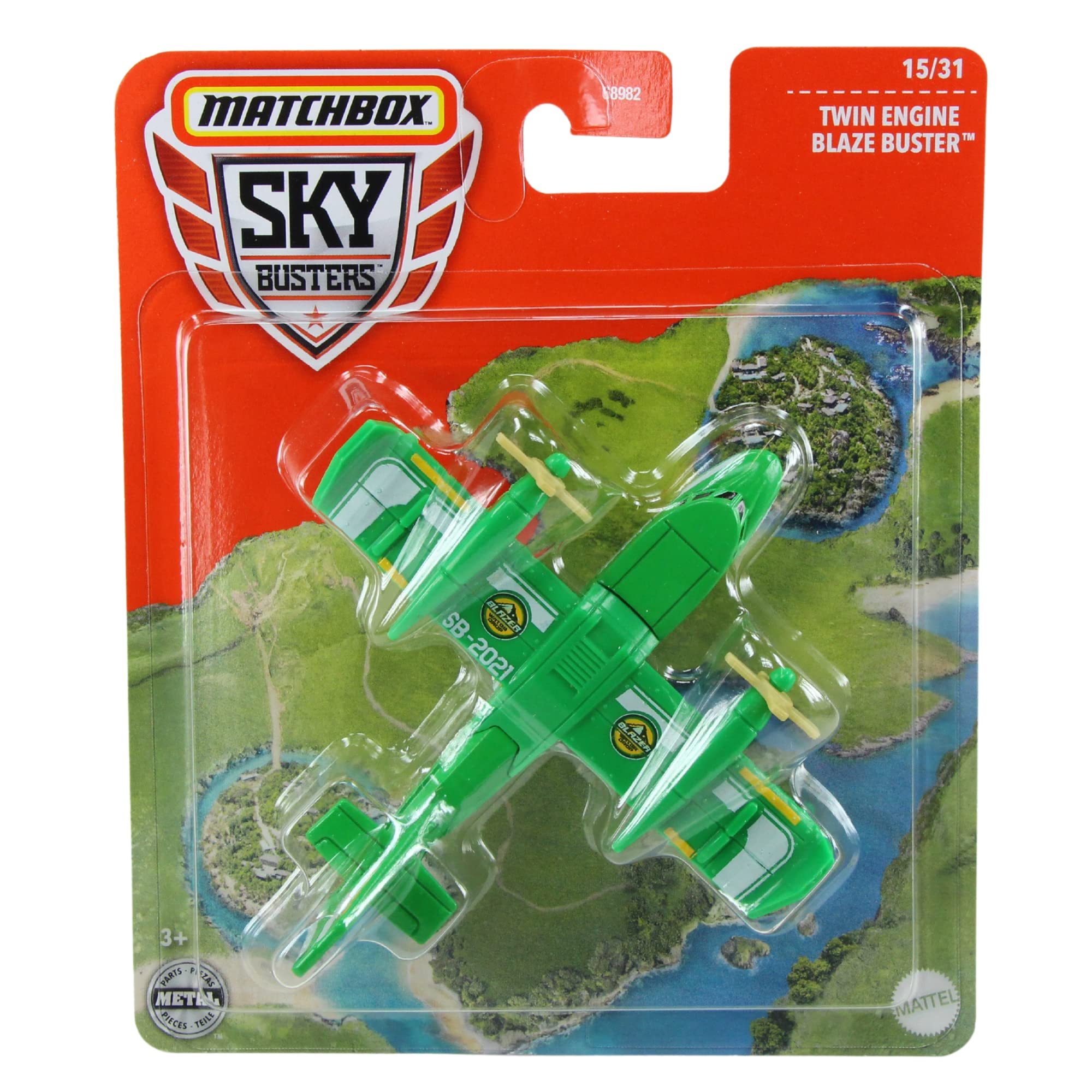 Matchbox Diecast Skybusters 1:64 Scale Model Plane - Blaze Busters