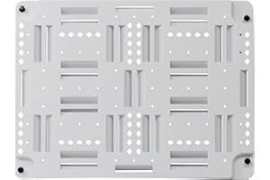 ON-Q Legrand - OnQ Universal Mounting Plate 10 Inch, Secure Devices in Structured Media Enclosure Mounting Plate, Mounting Plate with 4 FT Velcro Roll, Recessed Wall Plate to Organize Cable, White, AC1040