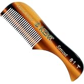 KENT 81T Handmade Beard Mustache Comb - Extra Small. Mini Fine Toothed Beard and Moustache Combs Pocket Size for Facial Hair Grooming. Hand-Made Saw-Cut &amp; Polished,Made In England