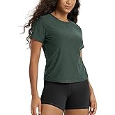 ODODOS Women's Short Sleeve Performance T-Shirts - Ultra Soft odSTRATUM Tech Crew Neck Tee UPF 50+ Essential Top