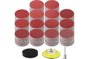 320PCS 3 Inch Sanding Discs, MAPRIAL 40-2000 Grit Assortment Grinding Abrasive Hook and Loop Sandpaper with 1/8” Shank Backer