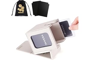 Venssu MTG Deck Box for Commander Card Display, 2 Windows, Fits 100 Double Sleeved Cards, TCG Card Storage Box with 2 Dividers, 2 Toploaders and 1 Dice Pouch (Beige and White)