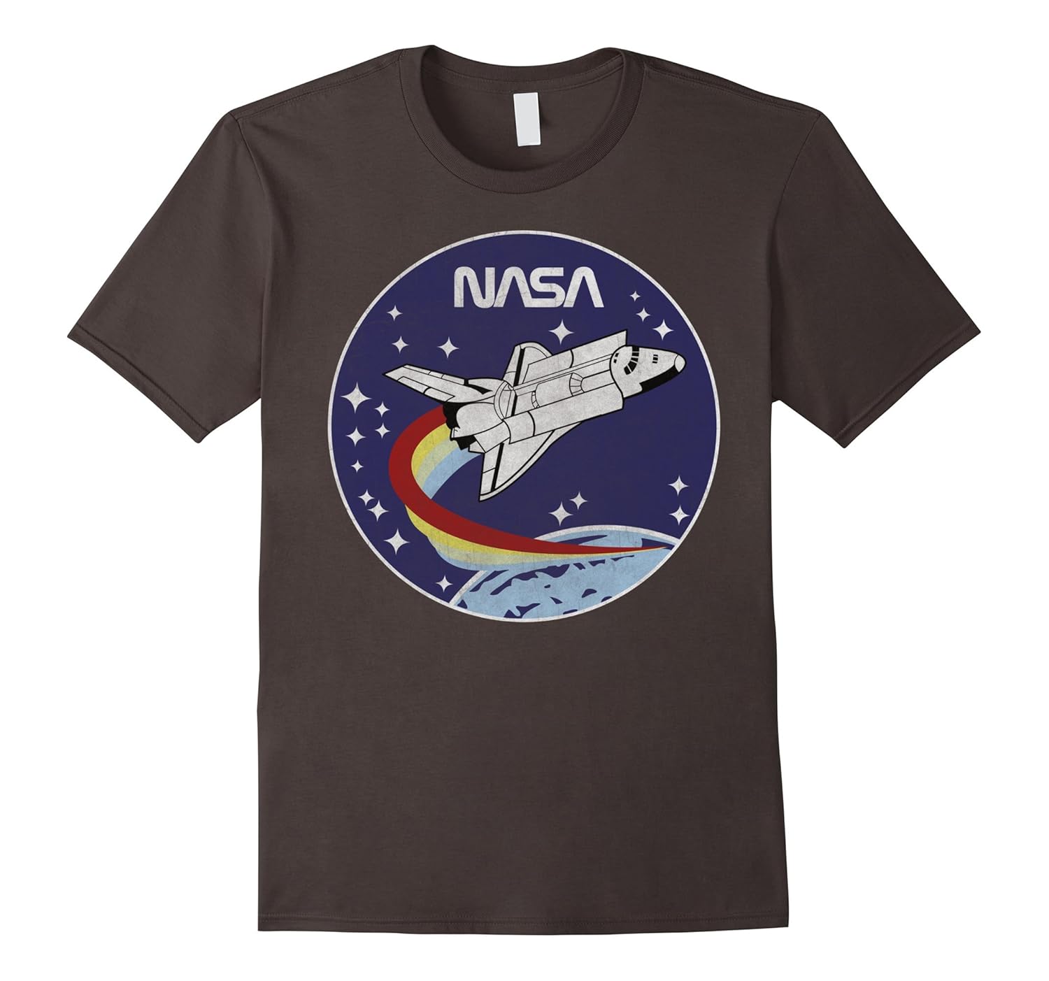 NASA Shuttle Launch Orbit Circle Patch Graphic T-Shirt C2-ANZ