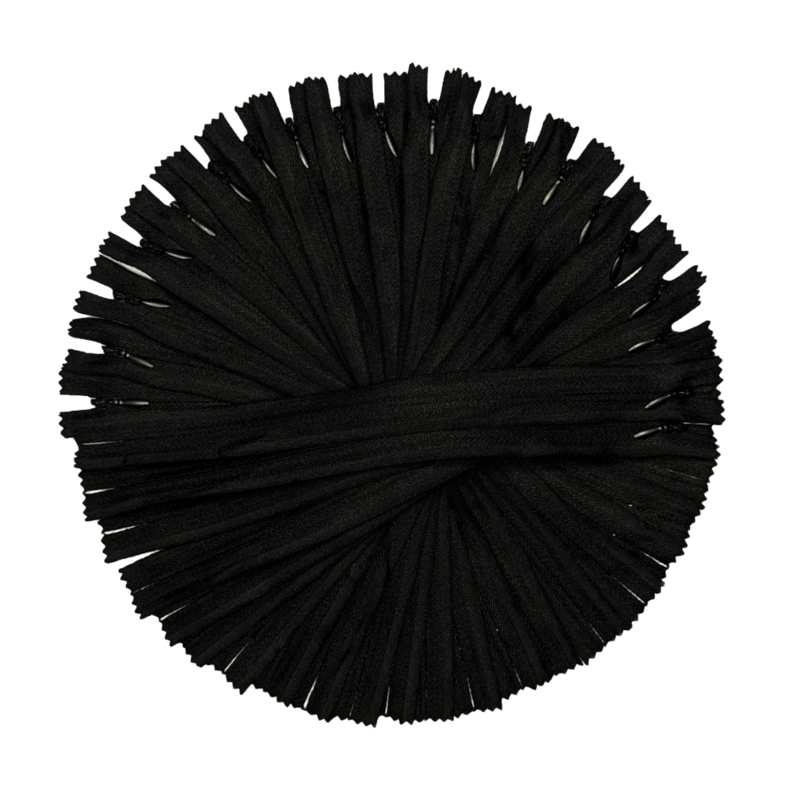 KGS Invisible Zippers for Sewing | #3 Hidden Zippers for Dresses, Skirts, Pillows or Sewing Craft | 20 Zippers/Pack | Colour: Black | 15 Inch / 38 cm
