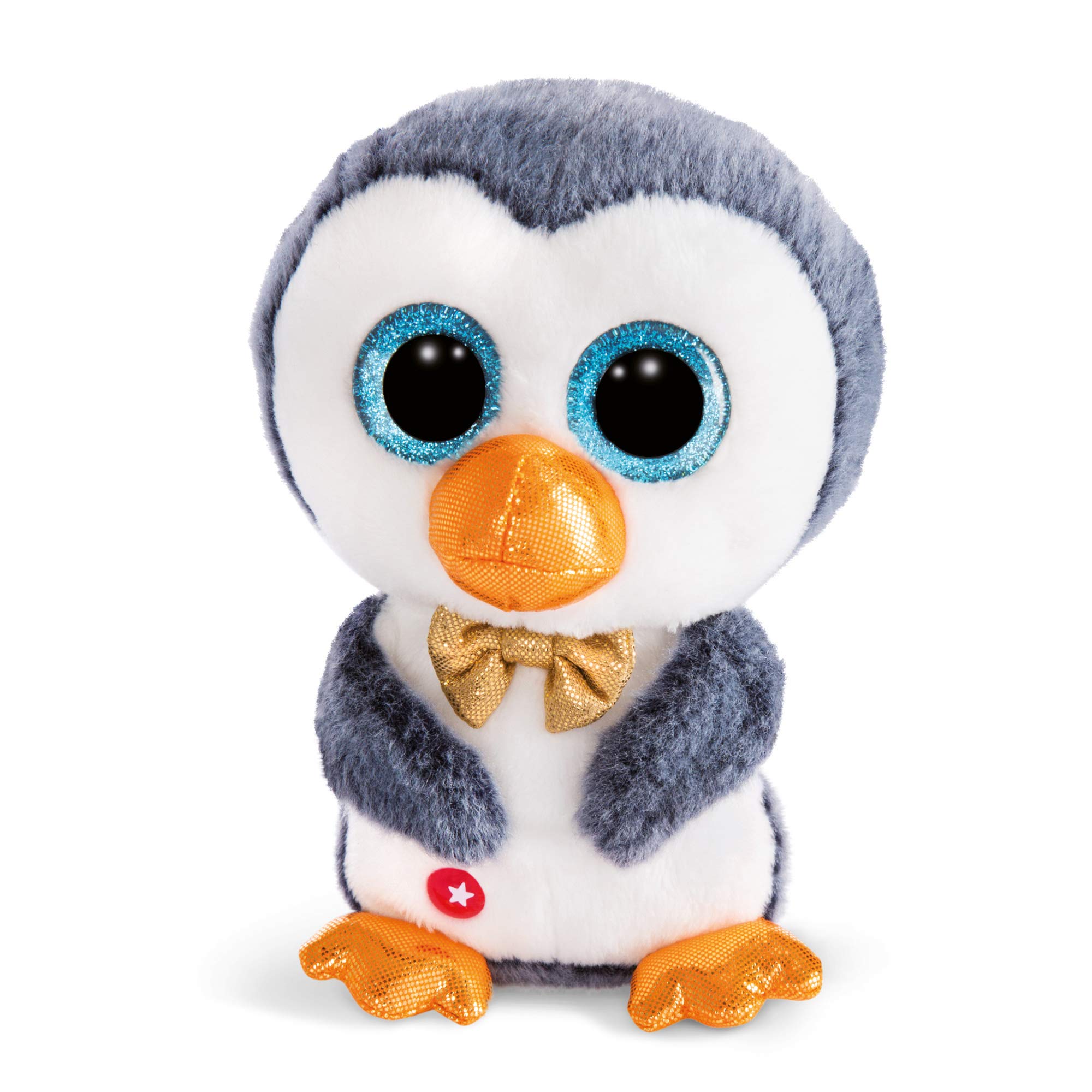 NICI 46302 GLUBSCHIS Cuddly Soft Toy Penguin Sniffy 15cm, Grey