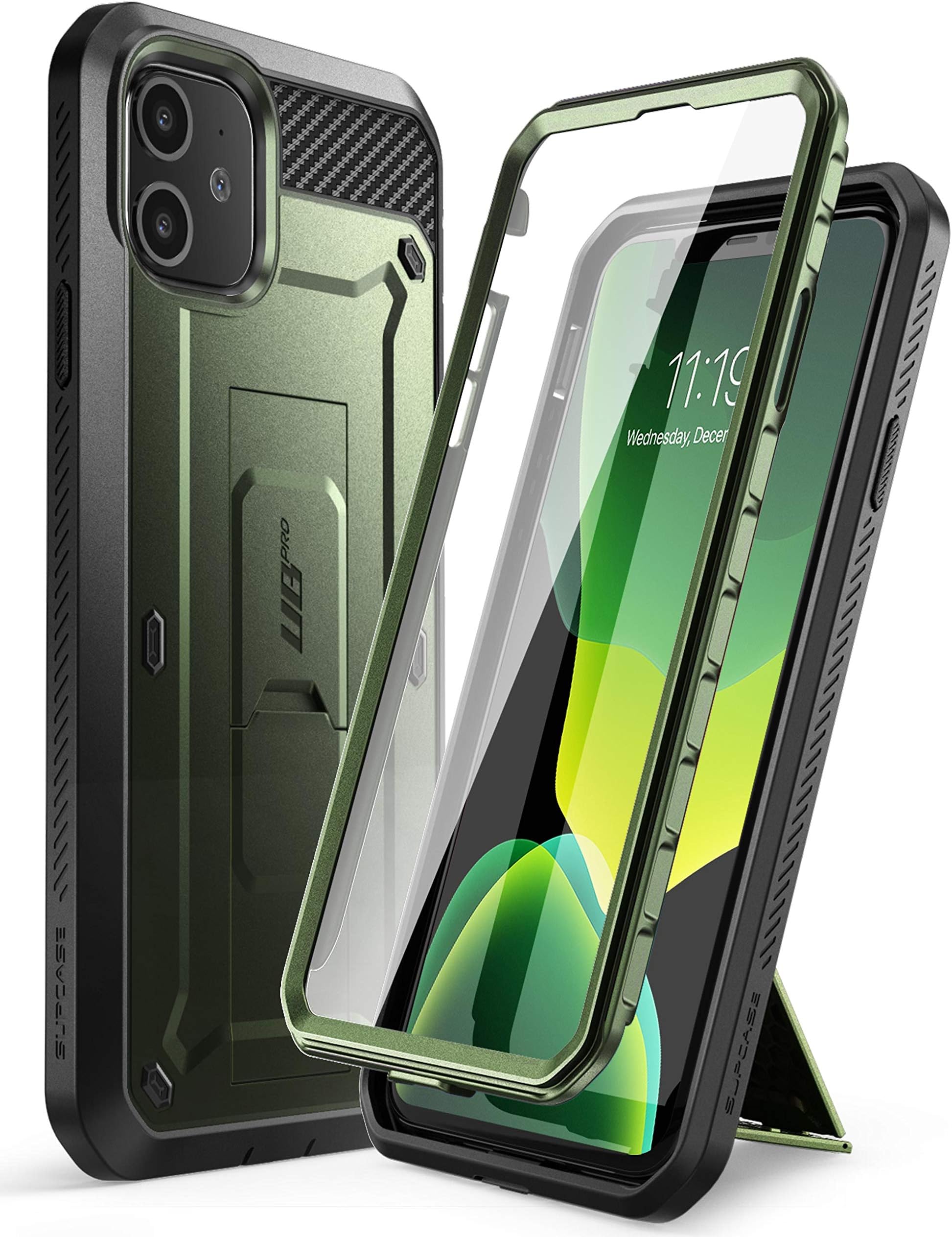 SUPCASE Unicorn Beetle Pro Series Case Designed for iPhone 11 6.1 Inch (2019 Release), Built-In Screen Protector Full-Body Rugged Holster Case (Guldan)
