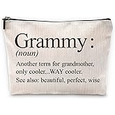 Sufamb Grammy Gifts Makeup Bag, Best Grammy Gifts for Mother's Day Birthday from Grandkids Cosmetic Bags, Gift for Grammie Portable Small Toiletry Bag Zipper Makeup Pouch