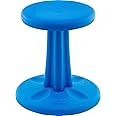 KORE Design Wobble Stool Chair, Girls + Boys Kid Desk Stools, Ergonomic Small Office Chairs, Flexible Seating for Active Child, ADD/ADHD, Classroom, School, Home, Kids (14in), Age 6-7 yrs, Blue