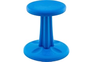 KORE DESIGN LLC KORE Design Wobble Stool Chair, Girls + Boys Kid Desk Stools, Ergonomic Small Office Chairs, Flexible Seating for Active Child, ADD/ADHD, Classroom, School, Home, Kids (14in), Age 6-7 yrs, Blue