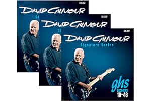 GHS Strings, Electric Guitar Strings, Guitar Boomers, David Gilmour Signature Series Blue Set, Model: GB-DGF SET, Gauge 10-48, Pack of 3 SETS