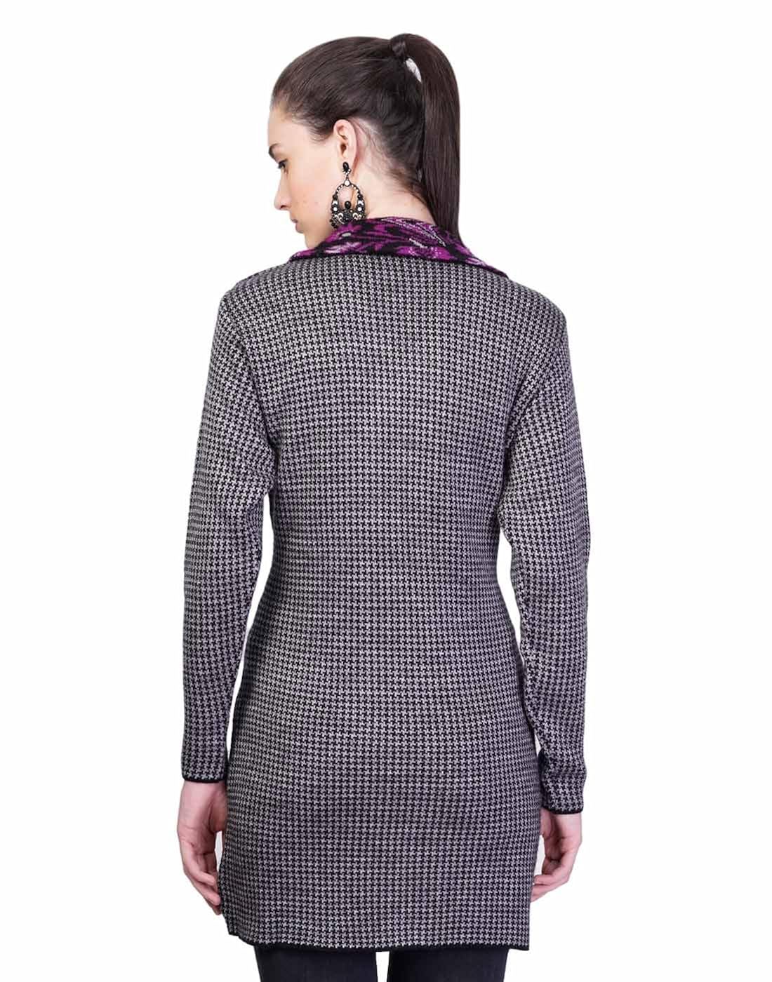 montrex gray designer long coat for women