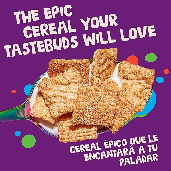 CINNAMON TOAST CRUNCH BREAKFAST CEREAL, CRISPY CINNAMON CEREAL, FAMILY SIZE, 18.8 OZ